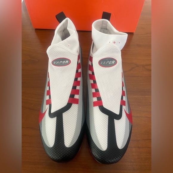 Nike Vapor Edge Pro 360 Football Cleats Mens Black Red (DV0778-002) - Picture 2 of 4